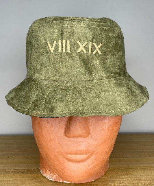 Green Reversible “VIII XIX” Bucket Hat